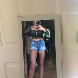 Colorful long sleeve crop pac sun shirt